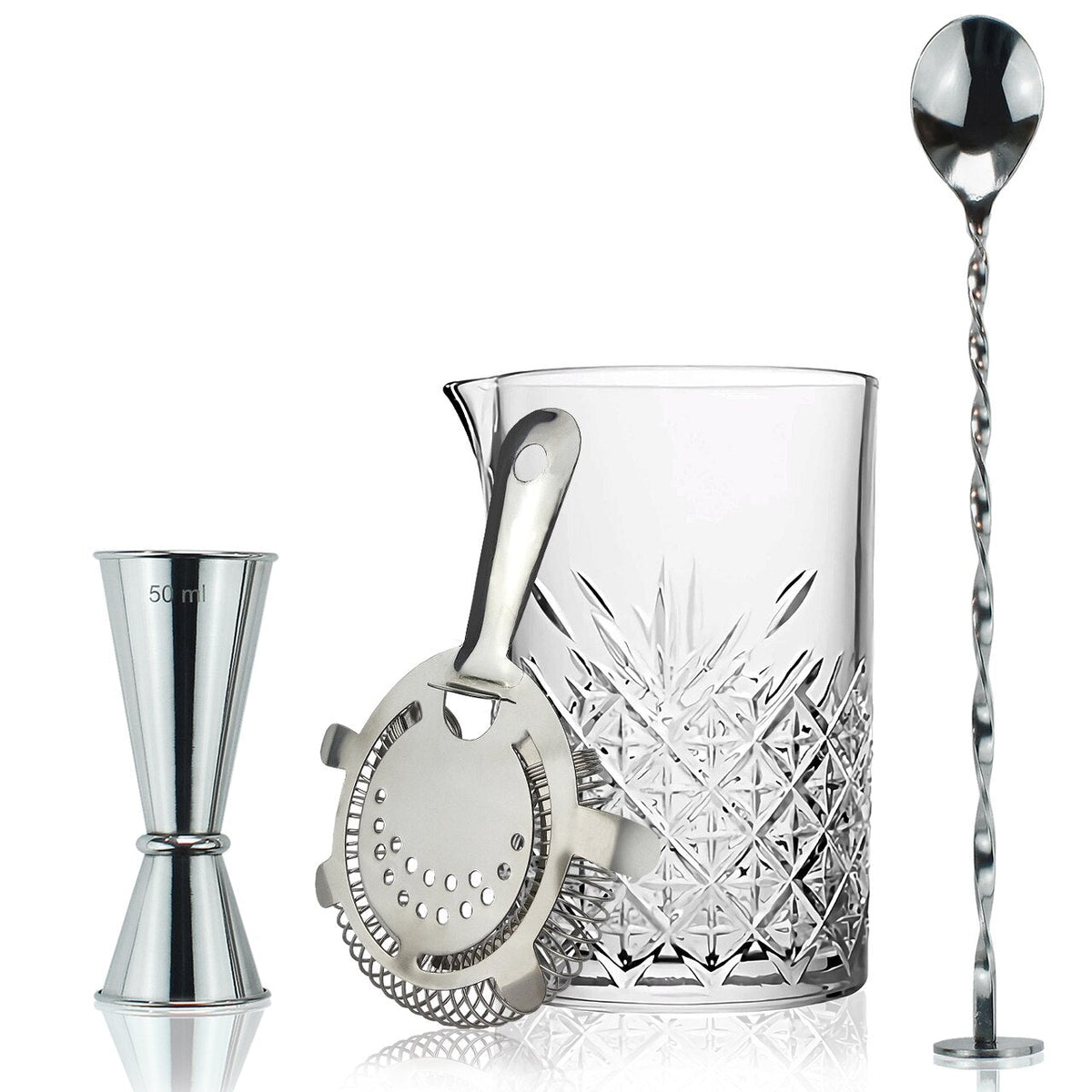 Professionele Cocktail Mixing Set Met Kristalglas Mengkan En Baraccessoires