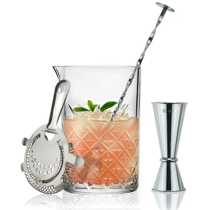 Professionele Cocktail Mixing Set Met Kristalglas Mengkan En Baraccessoires