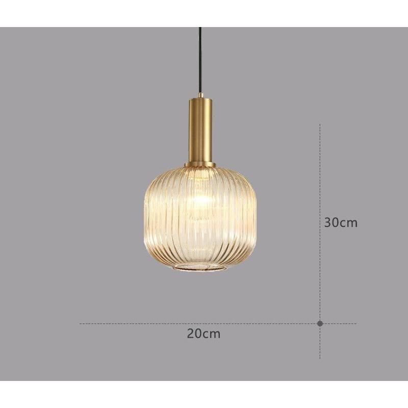 Vintage Hanglamp van Gekleurd Glas met Retro Design