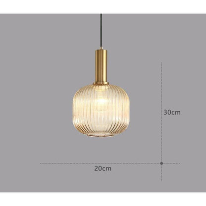 Vintage Hanglamp van Gekleurd Glas met Retro Design
