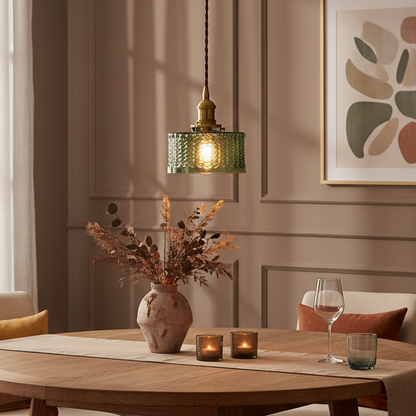Japanse Hanglamp Met Ronde Glaskap En Warme LED Sfeerverlichting