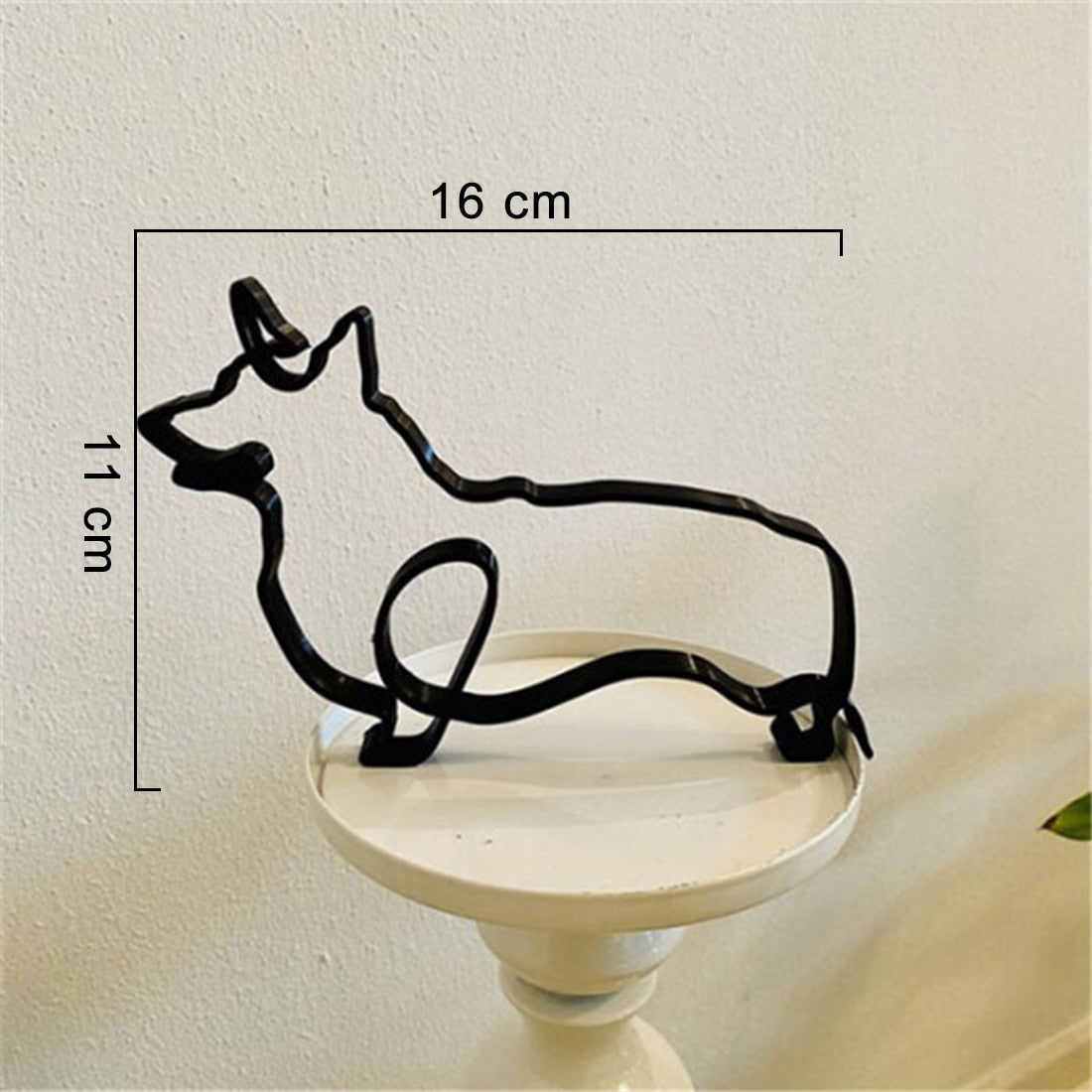 Hondensculptuur Met Minimalistische Vorm En Dagelijkse Decoratieve Stijl