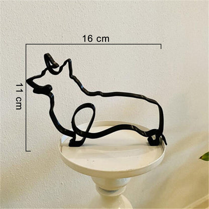 Hondensculptuur Met Minimalistische Vorm En Dagelijkse Decoratieve Stijl
