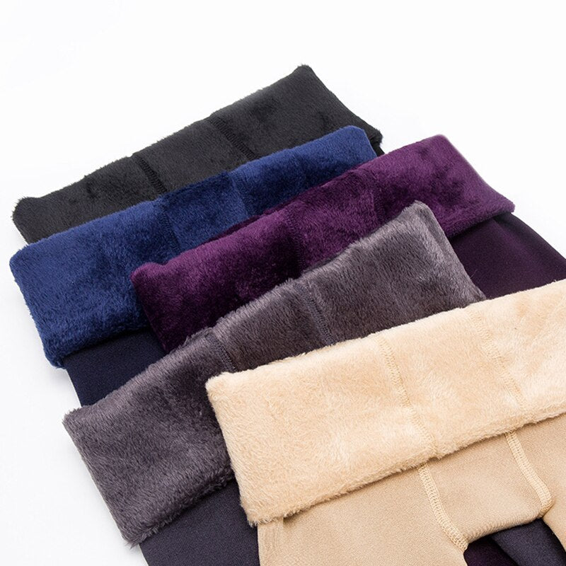 Thermische Dameslegging Fleece Met Warme Voering En Dagelijkse Comfortabele Pasvorm