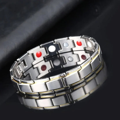 Magnetische Armband Van Hematiet En Edelstaal Voor Natuurlijke Balans En Dagelijks Comfort