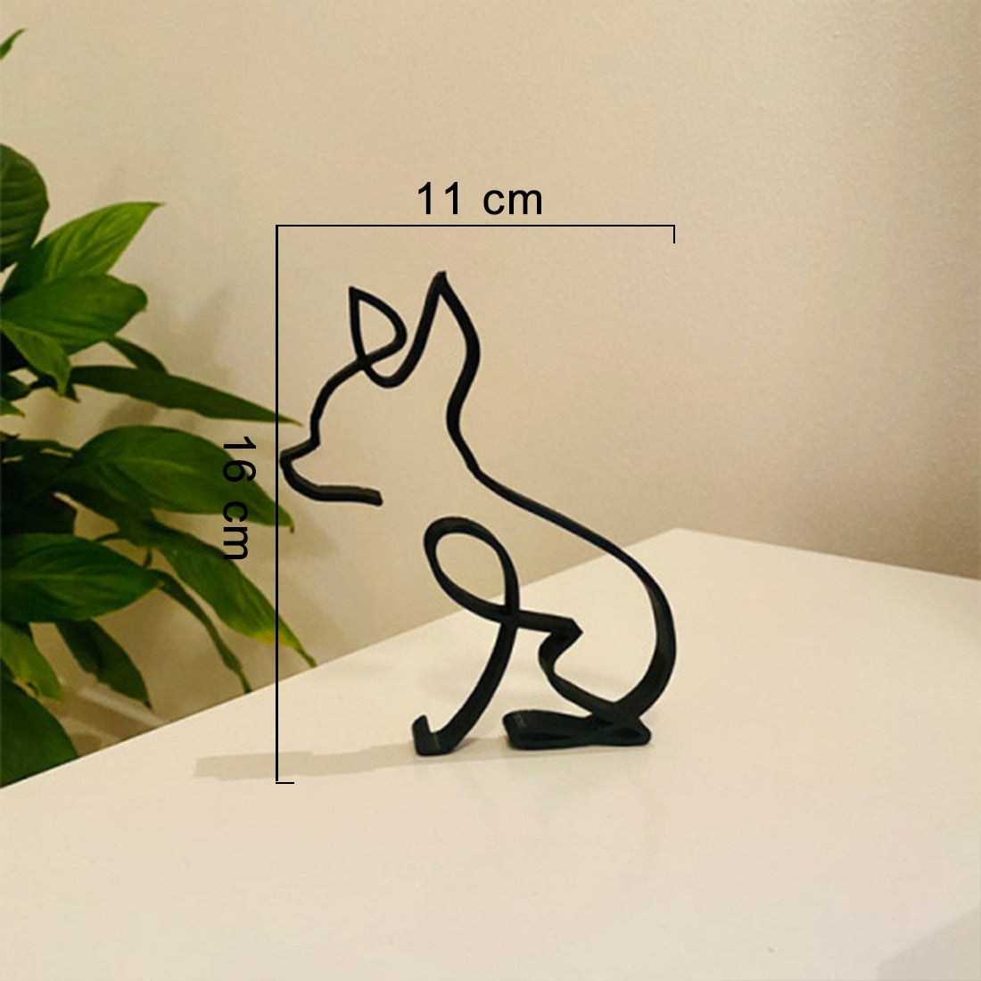 Hondensculptuur Met Minimalistische Vorm En Dagelijkse Decoratieve Stijl