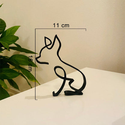 Hondensculptuur Met Minimalistische Vorm En Dagelijkse Decoratieve Stijl