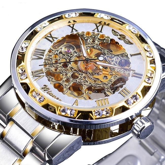 Skeleton Horloge Met Lichtgevend Ontwerp En Mechanische Beweging