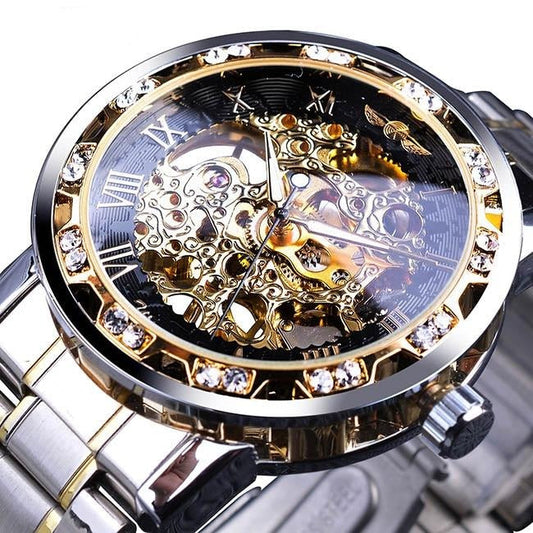 Skeleton Horloge Met Lichtgevend Ontwerp En Mechanische Beweging