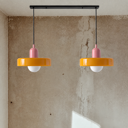 Bauhaus Hanglamp Met Dubbele Glazen Kappen Voor Sfeervolle Verlichting