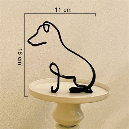 Hondensculptuur Met Minimalistische Vorm En Dagelijkse Decoratieve Stijl