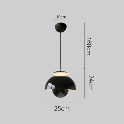 Scandinavische Hanglamp Met Gelaagde Kap En Zachte LED-Verlichting