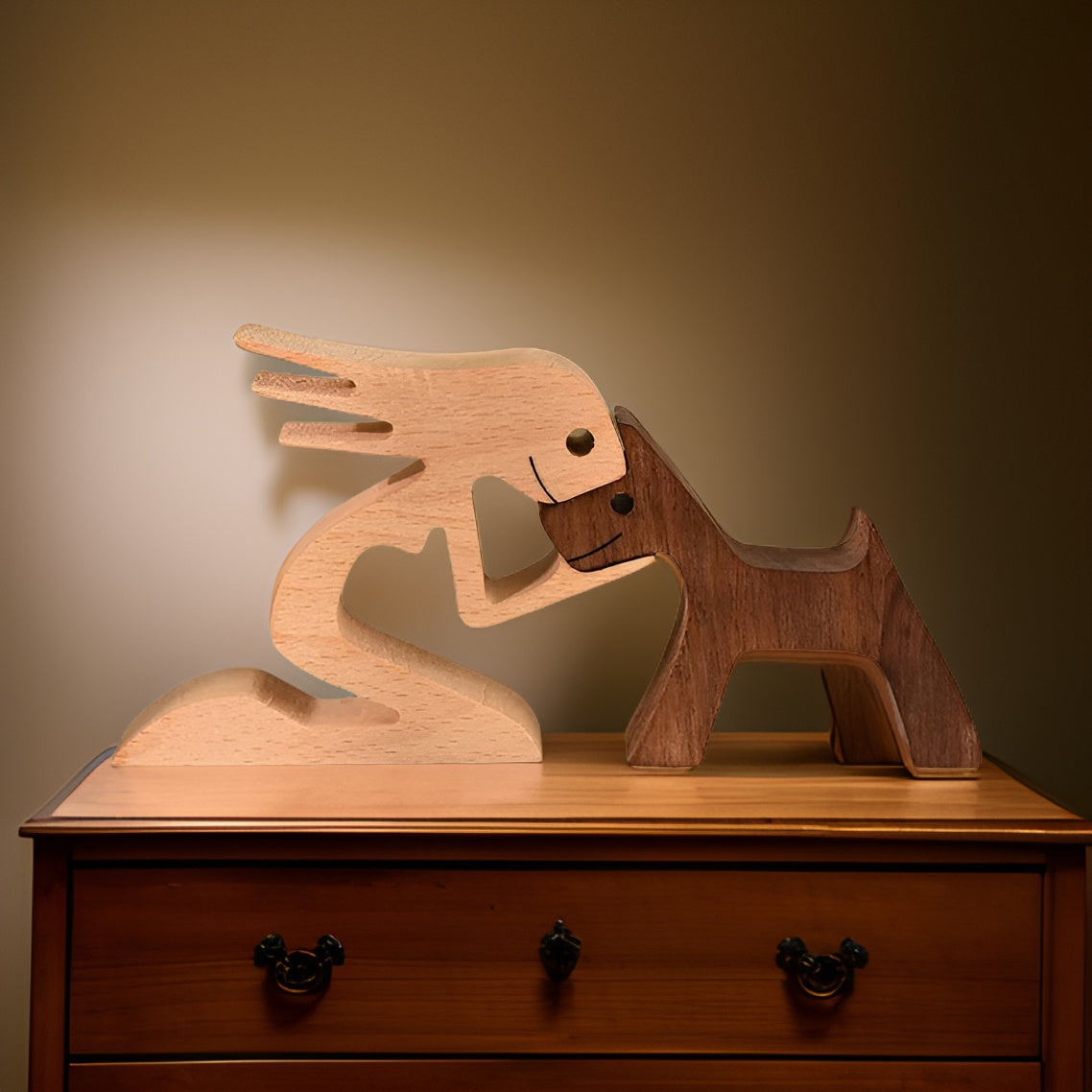 Houten Hondensculptuur Voor Een Warme En Betekenisvolle Woondecoratie