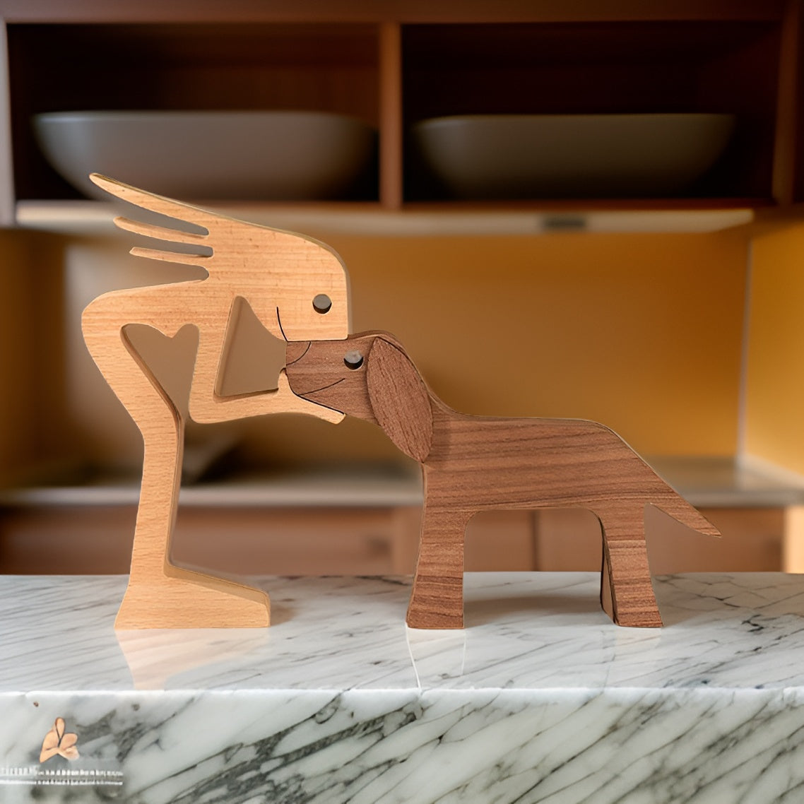 Houten Hondensculptuur Voor Een Warme En Betekenisvolle Woondecoratie