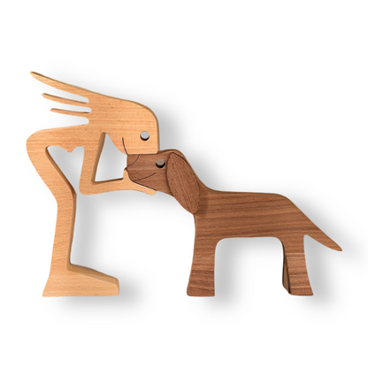 Houten Hondensculptuur Voor Een Warme En Betekenisvolle Woondecoratie