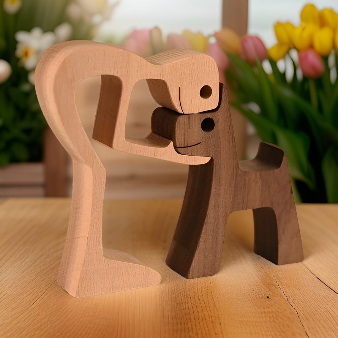 Houten Hondensculptuur Voor Een Warme En Betekenisvolle Woondecoratie