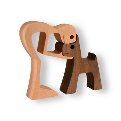 Houten Hondensculptuur Voor Een Warme En Betekenisvolle Woondecoratie