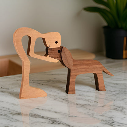 Houten Hondensculptuur Voor Een Warme En Betekenisvolle Woondecoratie