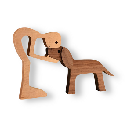Houten Hondensculptuur Voor Een Warme En Betekenisvolle Woondecoratie
