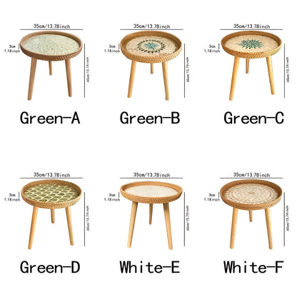 Scandinavische Bijzettafel Met Ronde Vorm En Driepootconstructie