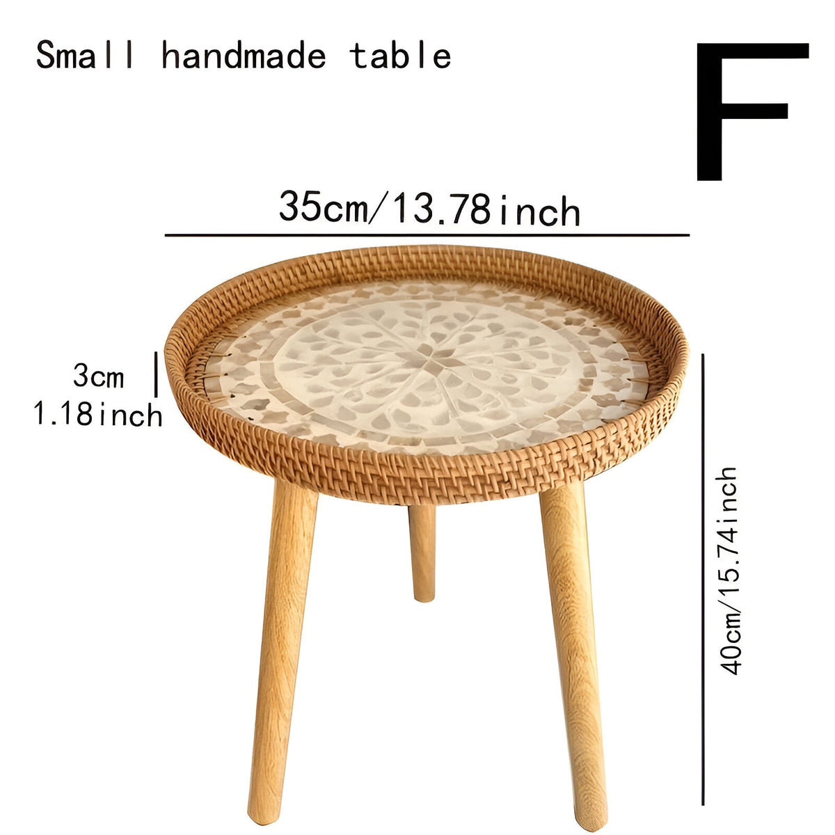 Scandinavische Bijzettafel Met Ronde Vorm En Driepootconstructie