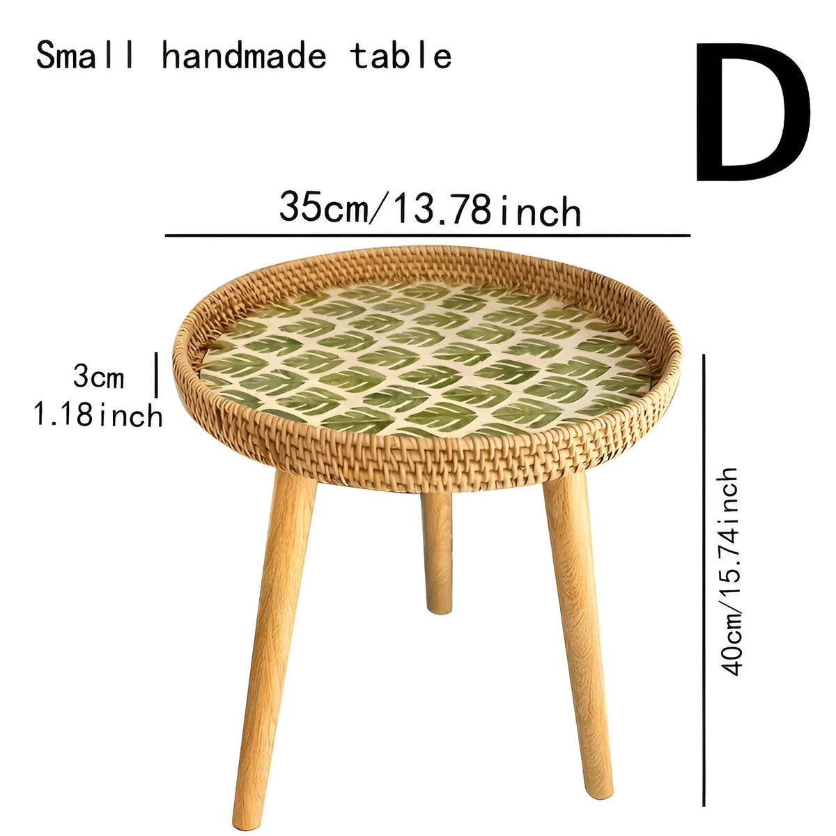 Scandinavische Bijzettafel Met Ronde Vorm En Driepootconstructie