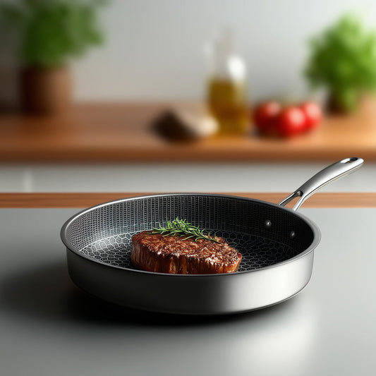 RVS Koekenpan Met Honingraatstructuur Voor Veelzijdig Koken