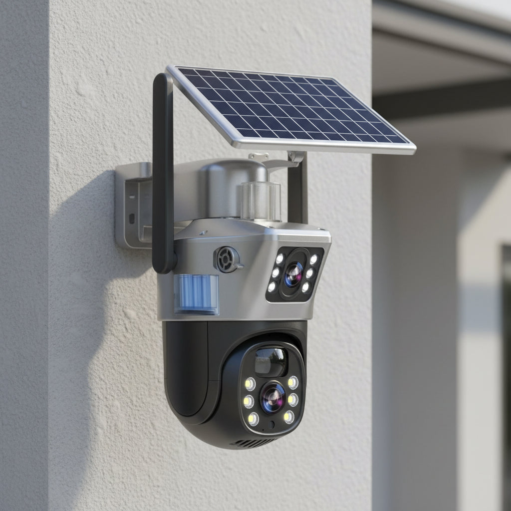 Draadloze 4K Beveiligingscamera Met Solar En Panoramische Weergave