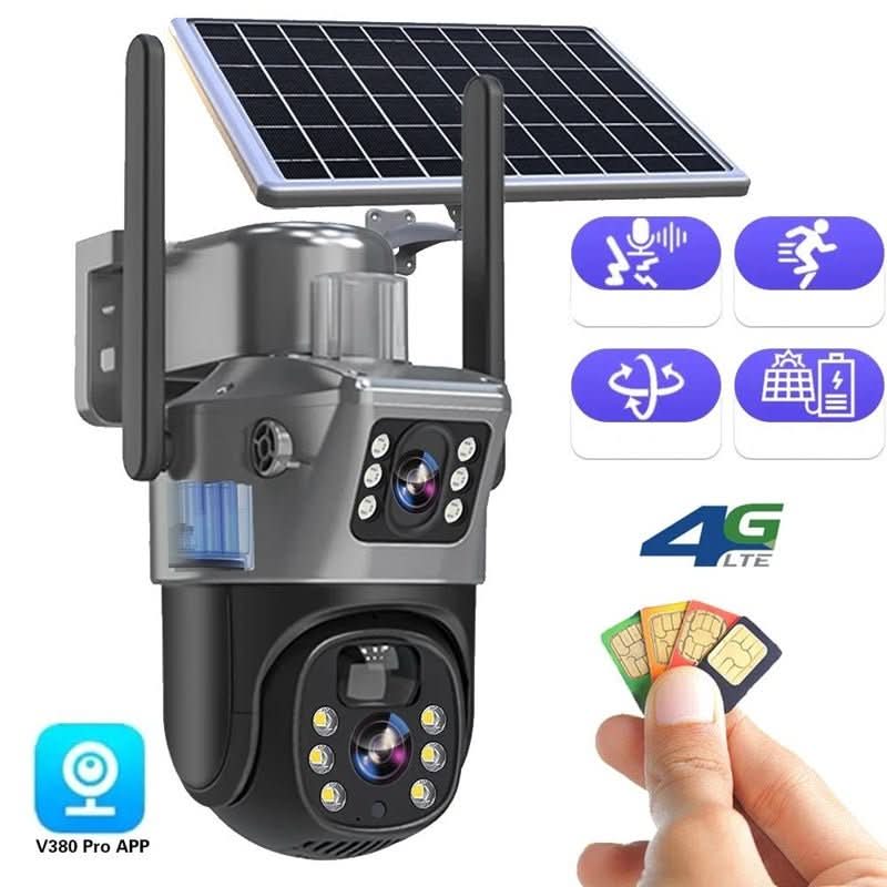 Draadloze 4K Beveiligingscamera Met Solar En Panoramische Weergave