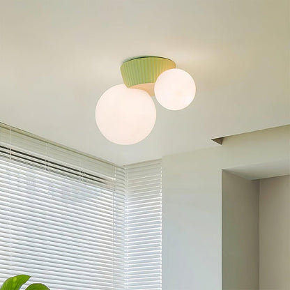 Speelse Plafondlamp Met Dubbele Lichtbollen En Zachte Verlichting