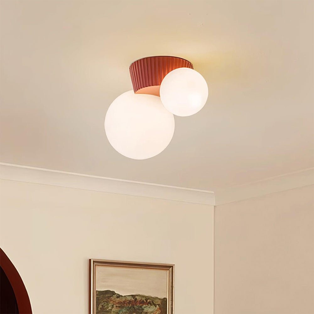 Speelse Plafondlamp Met Dubbele Lichtbollen En Zachte Verlichting