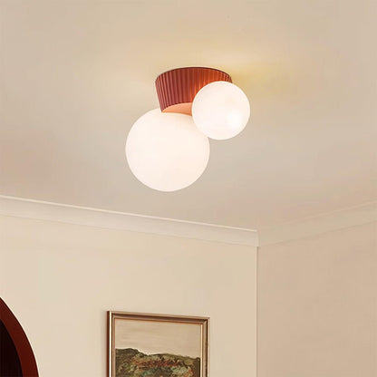 Speelse Plafondlamp Met Dubbele Lichtbollen En Zachte Verlichting