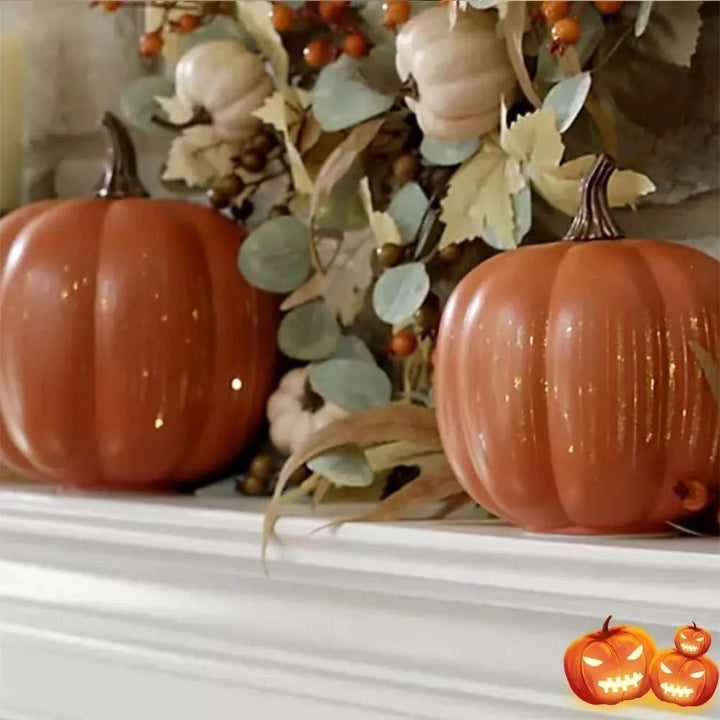 Pompoenlamp Voor Warm En Sfeervol Herfstlicht En Halloweendecoratie In Huis
