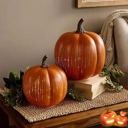 Pompoenlamp Voor Warm En Sfeervol Herfstlicht En Halloweendecoratie In Huis
