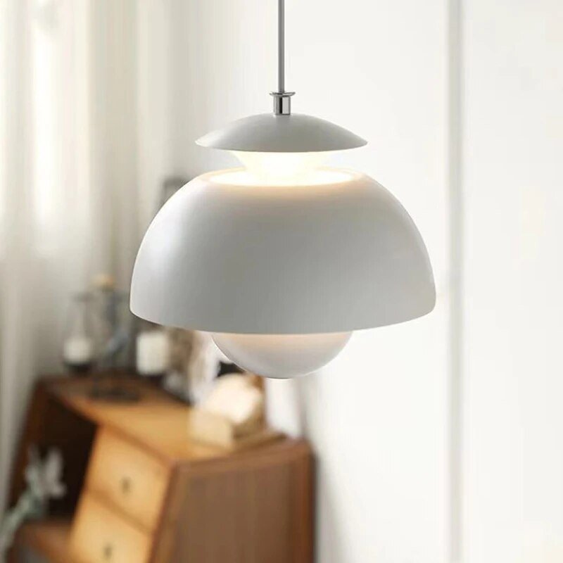 Scandinavische Hanglamp Met Gelaagde Kap En Zachte LED-Verlichting