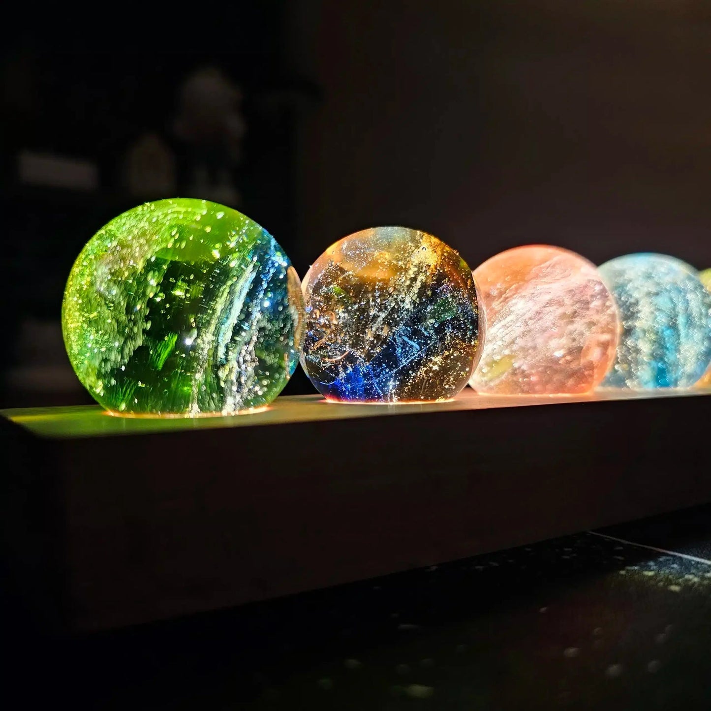 Kristallen Tafellamp met Kosmisch Lichteffect