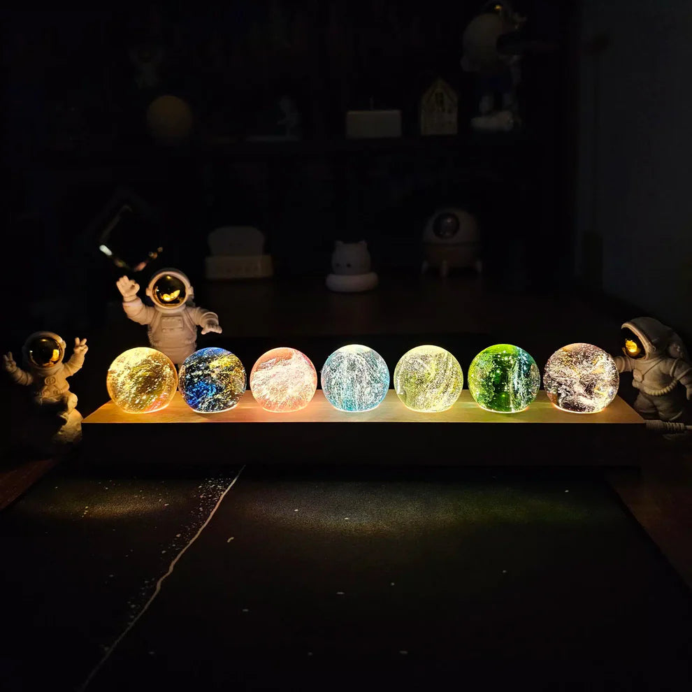 Kristallen Tafellamp met Kosmisch Lichteffect
