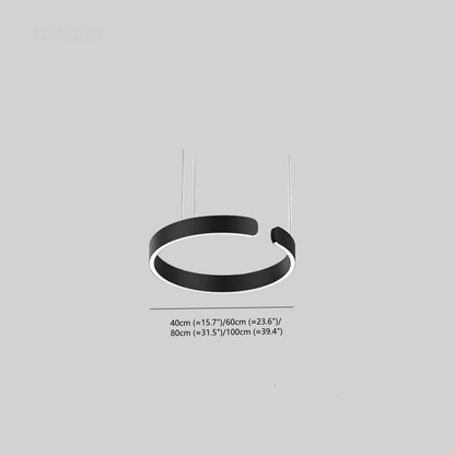 Moderne Ringvormige Hanglamp Met Geïntegreerde LED-Verlichting