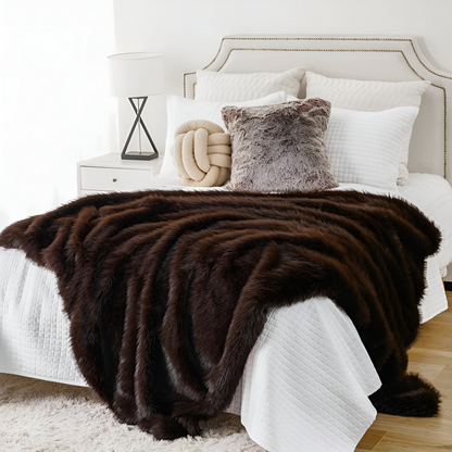 Luxe Plaid Van Imitatiebont Voor Extra Warmte En Comfort