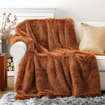 Luxe Plaid Van Imitatiebont Voor Extra Warmte En Comfort