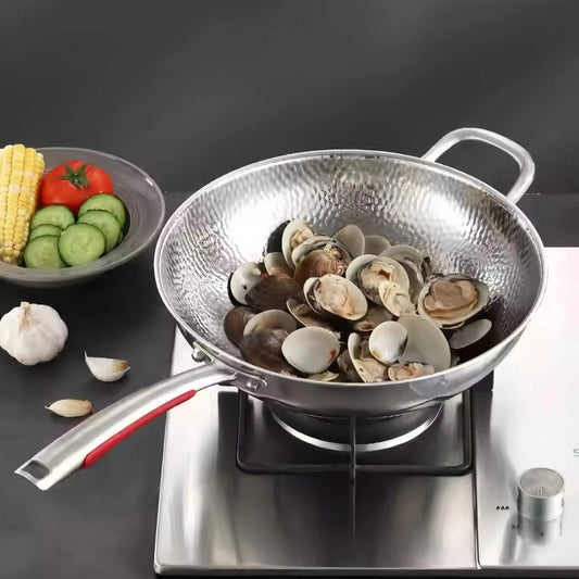 Wokpan Met Rondbodem Voor Hoogtemperatuurkoken