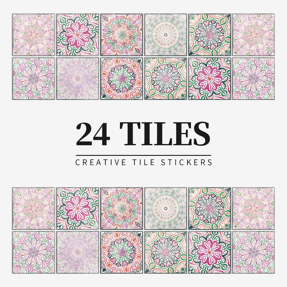 Zelfklevende Mandala Tegelstickers Voor Decoratieve Update Van Wanden En Interieur