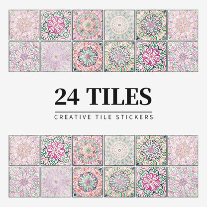 Zelfklevende Mandala Tegelstickers Voor Decoratieve Update Van Wanden En Interieur