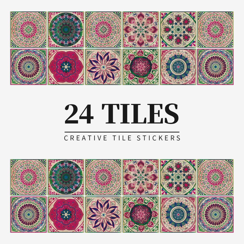 Zelfklevende Mandala Tegelstickers Voor Decoratieve Update Van Wanden En Interieur