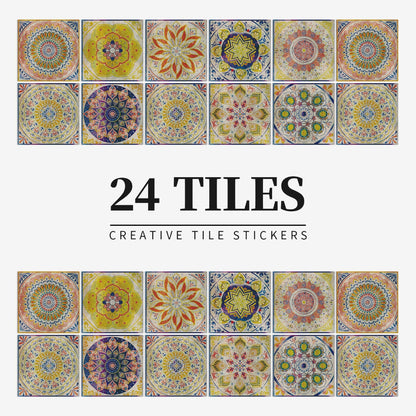 Zelfklevende Mandala Tegelstickers Voor Decoratieve Update Van Wanden En Interieur