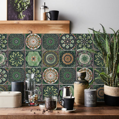 Zelfklevende Mandala Tegelstickers Voor Decoratieve Update Van Wanden En Interieur