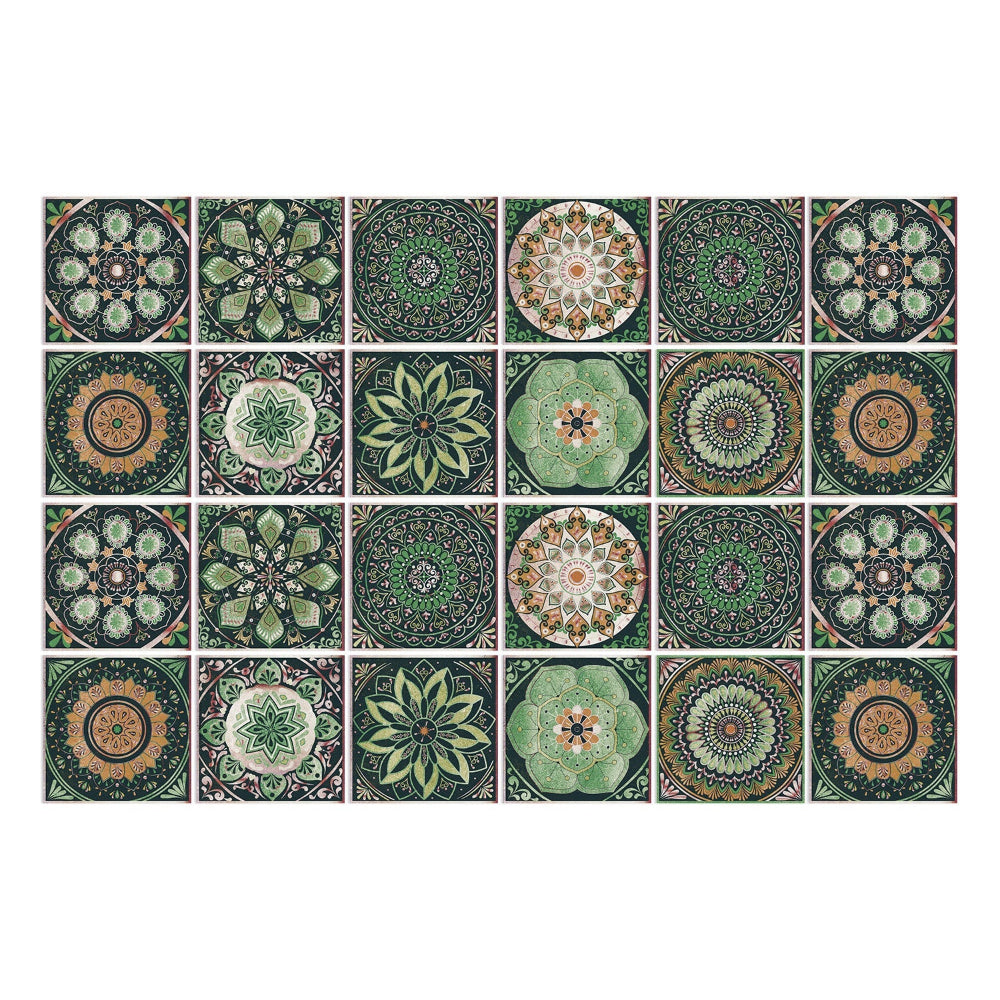 Zelfklevende Mandala Tegelstickers Voor Decoratieve Update Van Wanden En Interieur