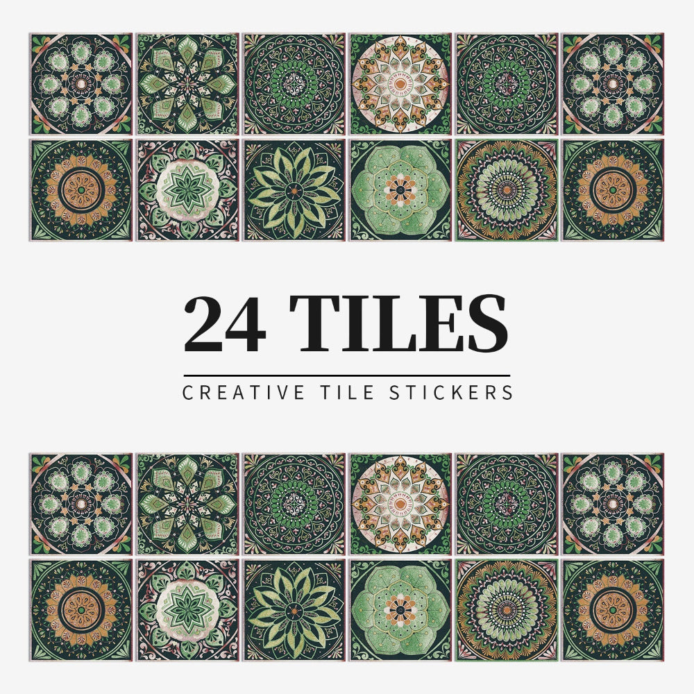 Zelfklevende Mandala Tegelstickers Voor Decoratieve Update Van Wanden En Interieur