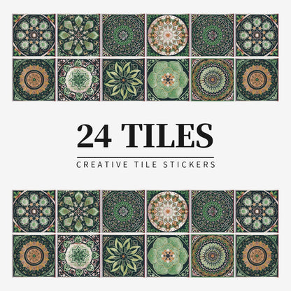 Zelfklevende Mandala Tegelstickers Voor Decoratieve Update Van Wanden En Interieur
