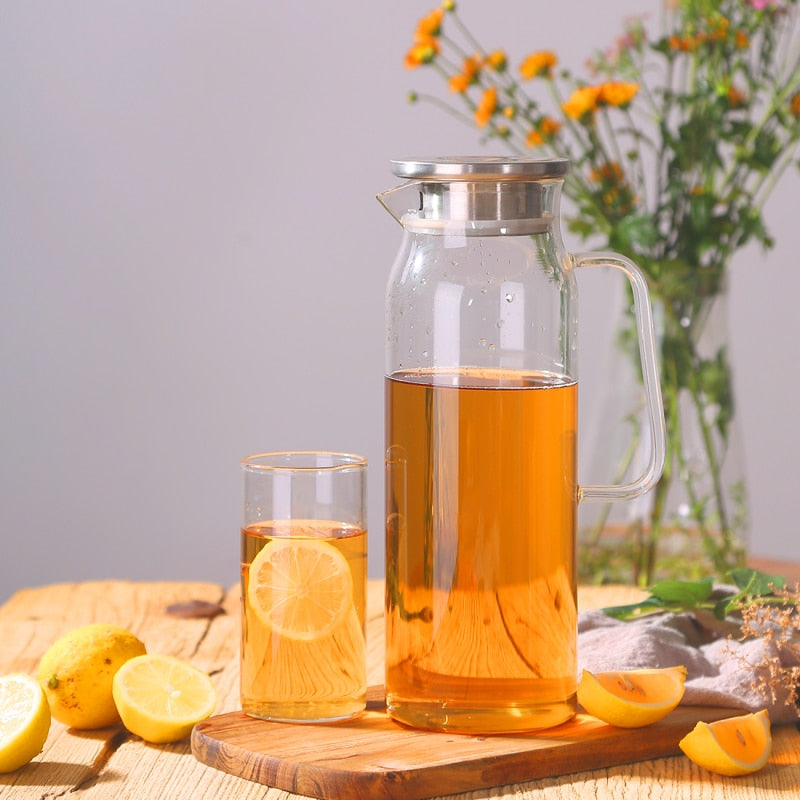 Minimalistische Glazen Waterkaraf Voor Warme En Koude Dranken